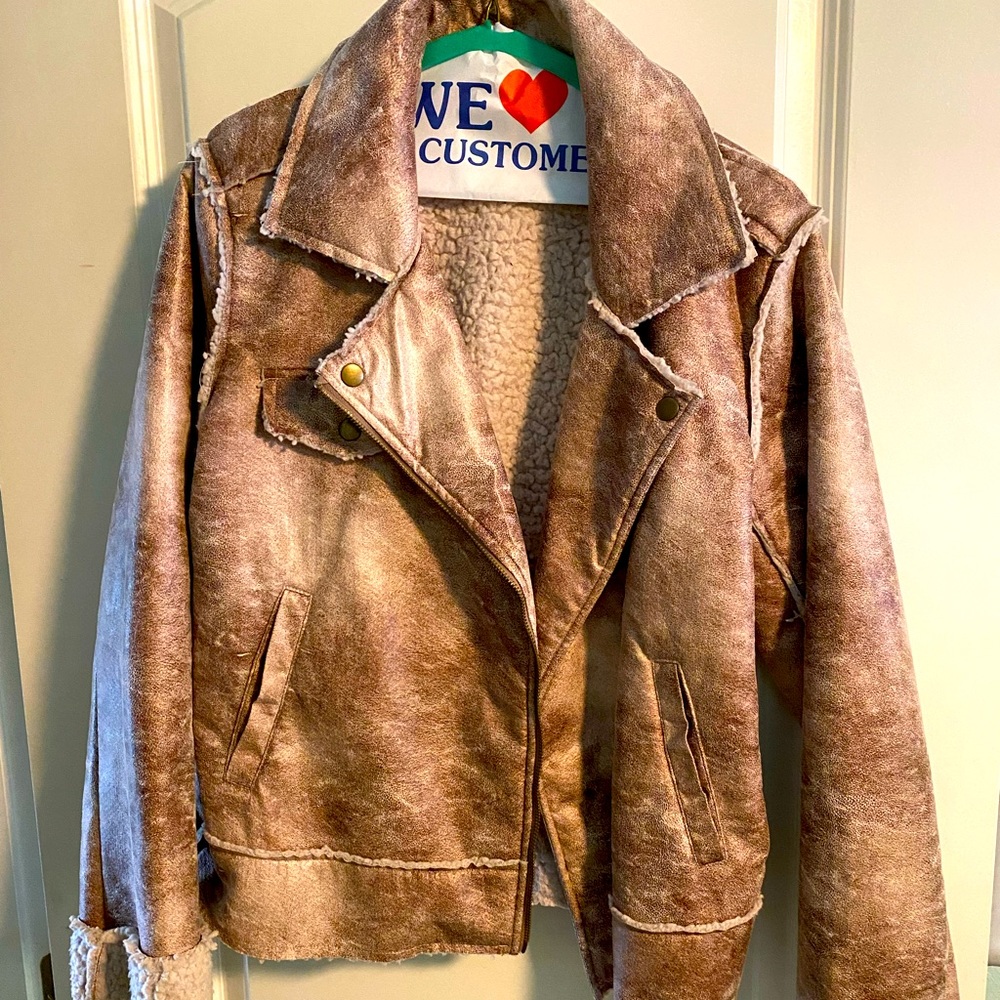 Faux leather jacket
